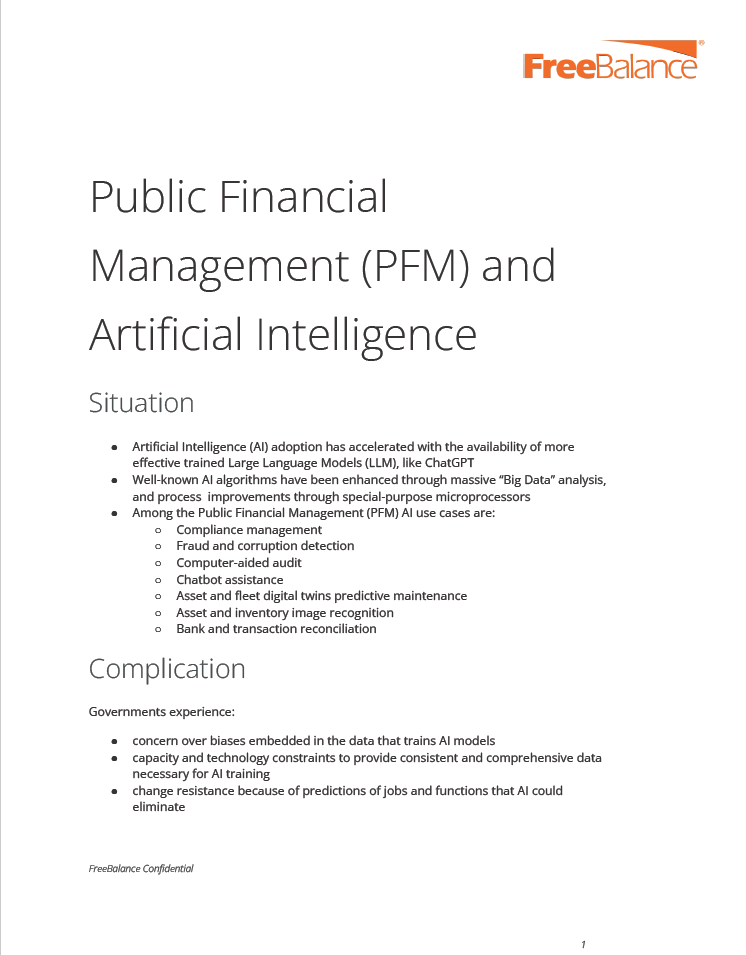 Public Financial Management and Artificial Intelligence